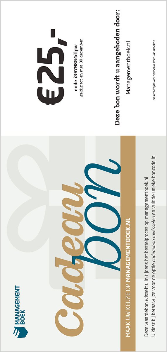 Cadeaubon ter waarde van € 25