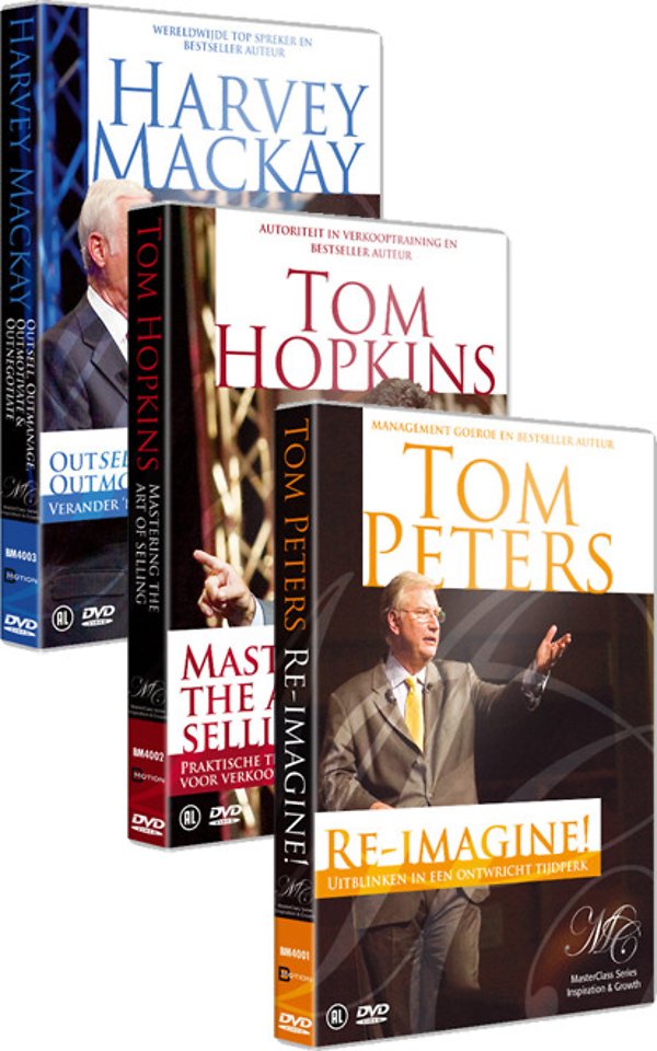 MasterClass Series Tom Peters, Harvey Mackay en Tom Hopkins (set van drie dvd's) MasterClass Series Tom Peters, Harvey Mackay en Tom Hopkins (set van drie dvd's)