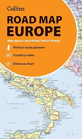 Collins Road Map of Europe
