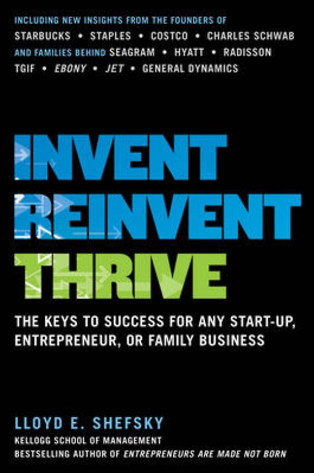 Invent, Reinvent, Thrive: The Keys to Success for Any Start-Up, Entrepreneur, or Family Business Invent, Reinvent, Thrive: The Keys to Success for Any Start-Up, Entrepreneur, or Family Business
