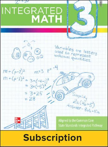 Integrated Math, Course 3, Student Bundle, 6-year Subscription