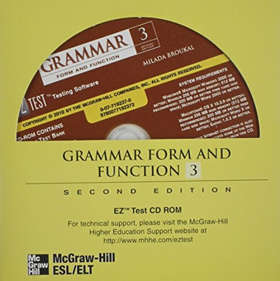 Grammar Form and Function Level 3 EZ Test CD-ROM