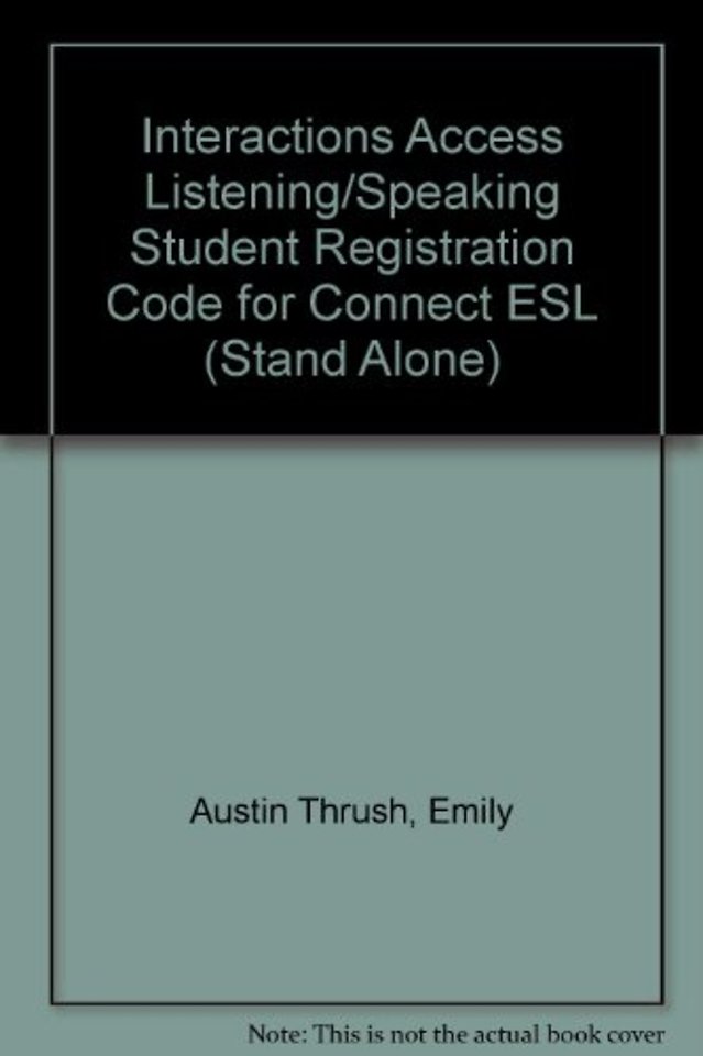 Interactions Access Listening/Speaking Student Registration Code for Connect ESL (Stand Alone)
