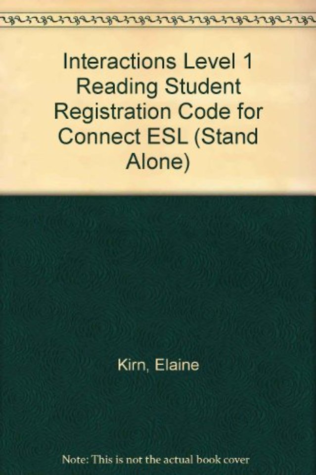 Interactions Level 1 Reading Student Registration Code for Connect ESL (Stand Alone)