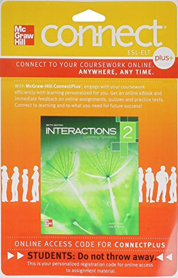 Interactions Level 2 Listening/Speaking Student Registration Code for Connect ESL (Stand Alone)