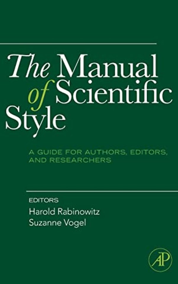The Manual of Scientific Style