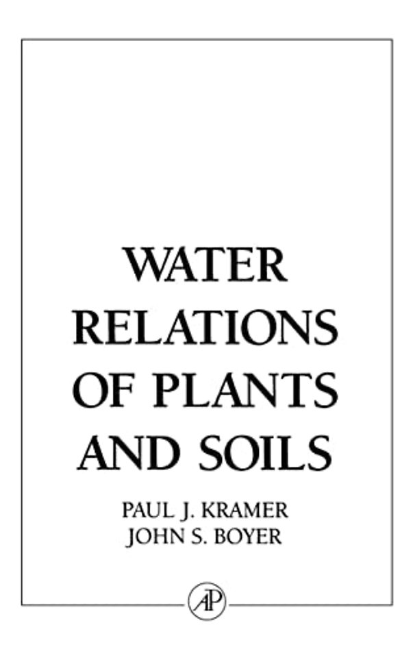 Water Relations of Plants and Soils