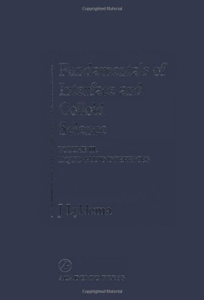 Fundamentals of Interface and Colloid Science