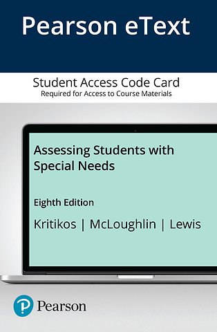 Assessing Students with Special Needs -- Enhanced Pearson eText