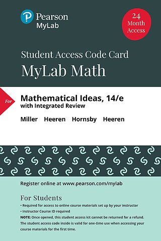 MyLab Math with Pearson eText Access Code (24 Months) for Mathematical Ideas