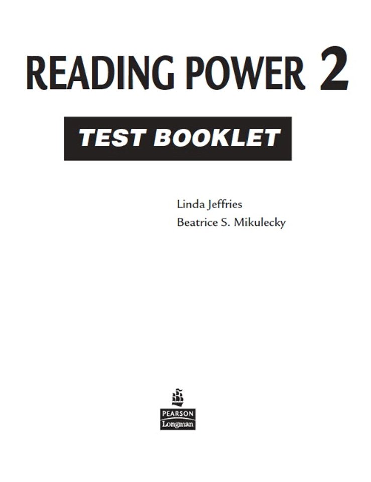 Reading Power 2, Test Booklet