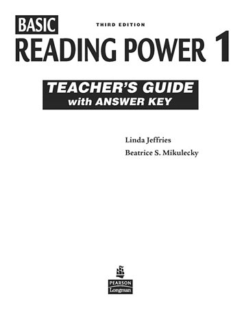 Reading Power 1, Teacher's Guide with Answer Key