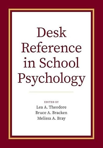 Desk Reference in School Psychology