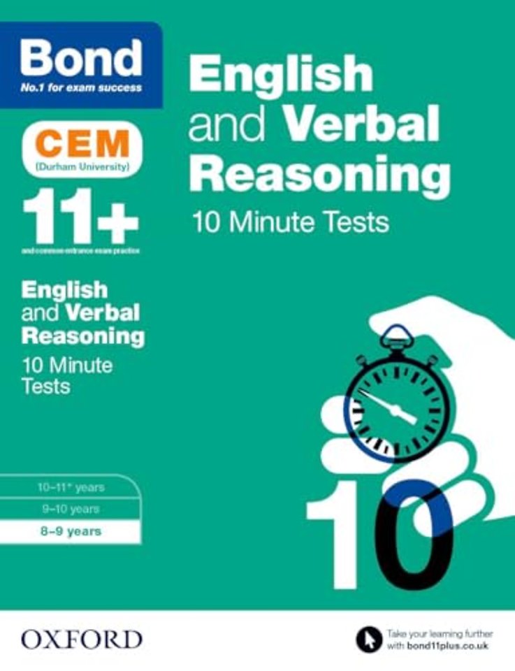 English & Verbal Reasoning: Bond 11+ CEM 10 Minute Tests (now Cambridge Select Insight)