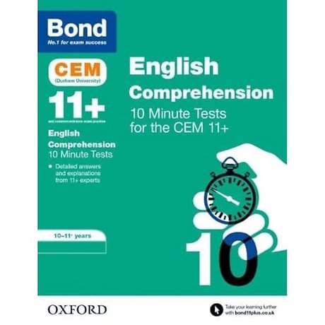 Bond 11+ CEM English Comprehension 10 Minute Tests: Ready for the 2026 Cambridge Select Insight exam