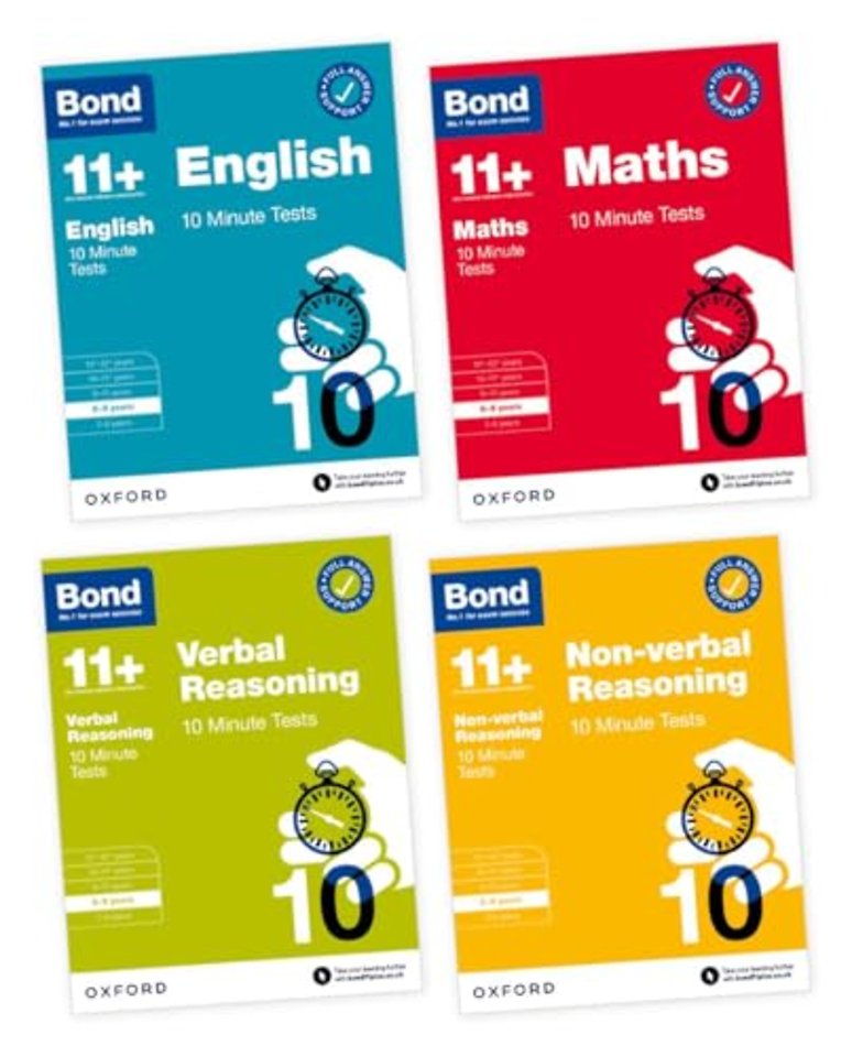 Bond 11+ 10 Minute Tests Bundle with Answer Support 8-9 years (for GL Assessment & other 11 plus exams)