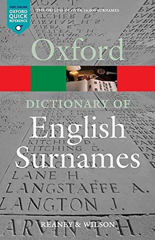 A Dictionary of English Surnames