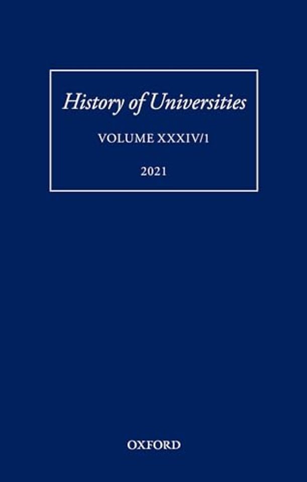 History of Universities: Volume XXXIV/1