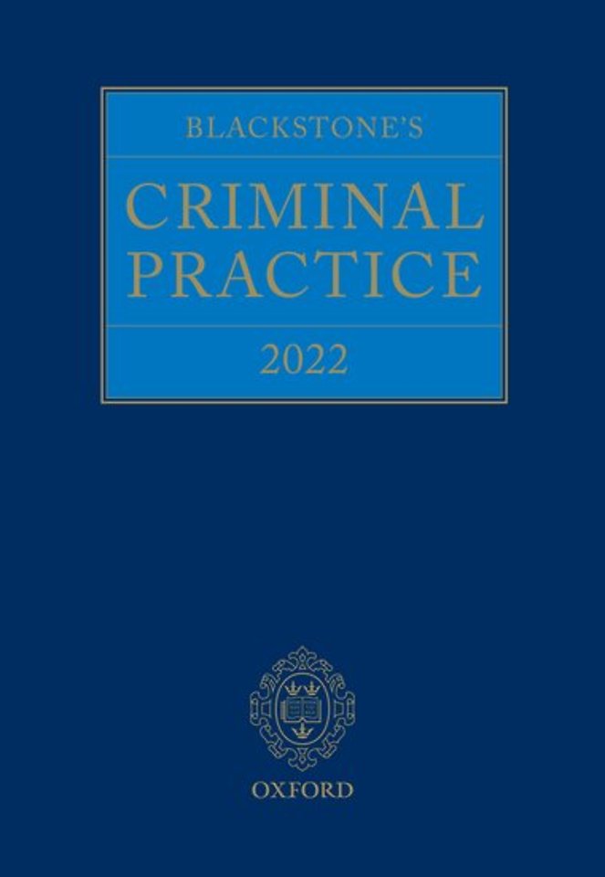 Blackstone's Criminal Practice 2022