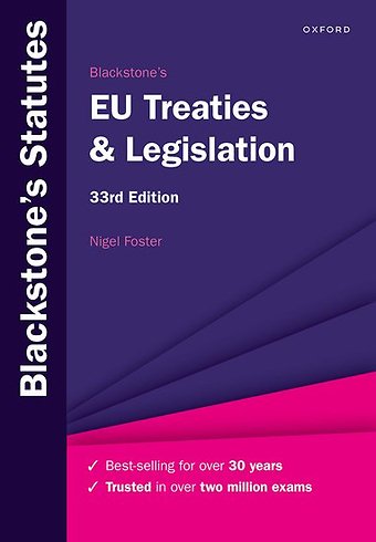 Blackstone's EU Treaties & Legislation 2022-2023