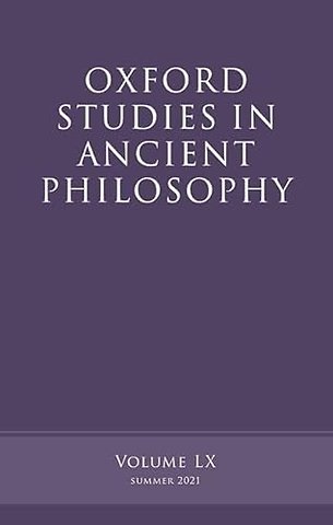 Oxford Studies in Ancient Philosophy, Volume 60