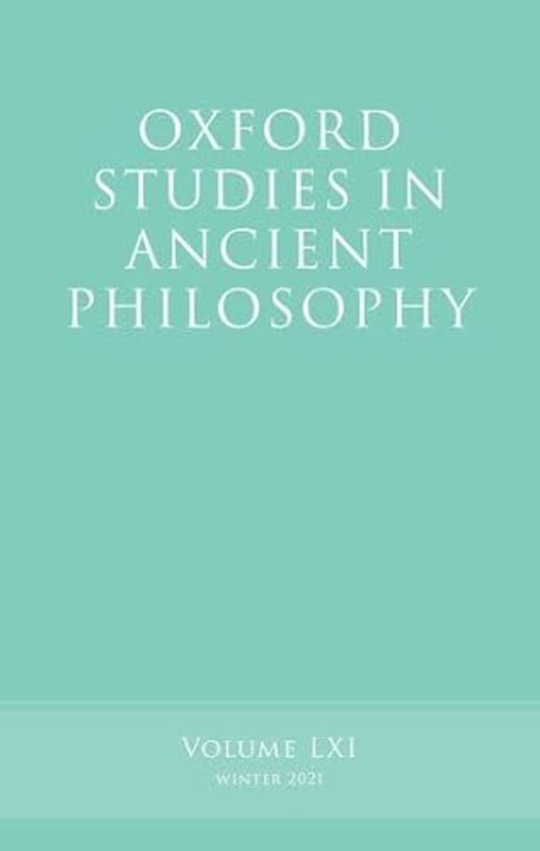 Oxford Studies in Ancient Philosophy, Volume 61
