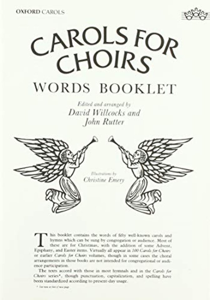 Carols for Choirs: Carols for Choirs words booklet