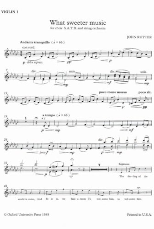 What sweeter music