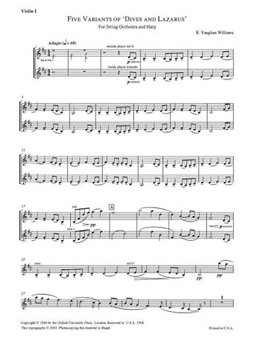 Five Variants of 'Dives and Lazarus'