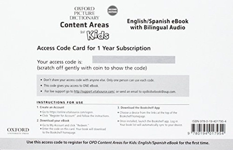 Oxford Picture Dictionary for Kids 2e Ebook Pack