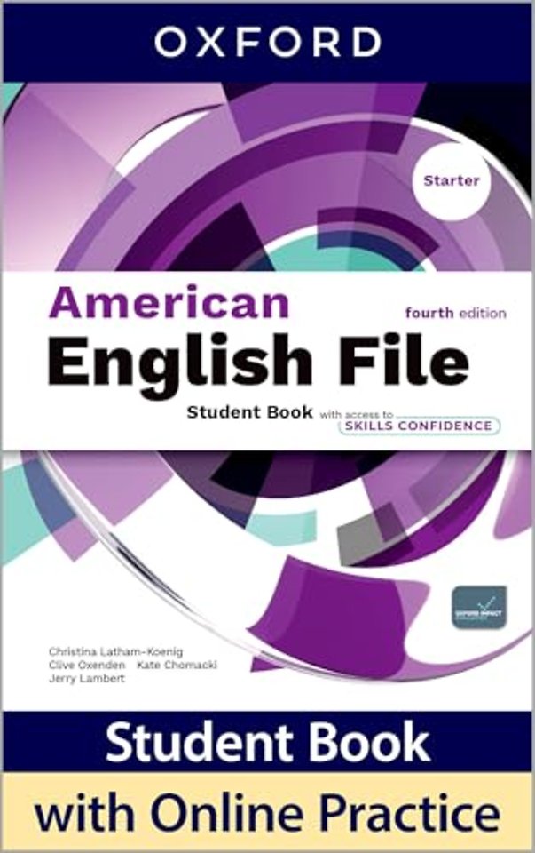 American English File fourth edition Starter Level Student Book with access to Skills Confidence