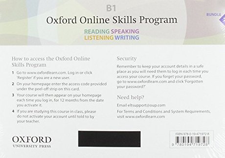 Oxford Online Skills Program: B1,: General English Bundle 2 - Card with Access Code