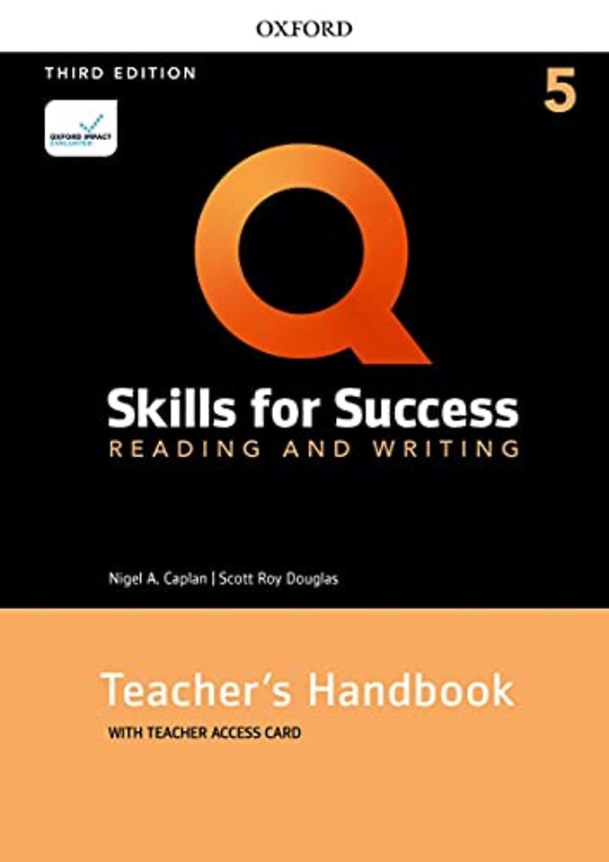 Q: Skills for Success: Level 5: Reading and Writing Teacher's Handbook with Teacher's Access Card