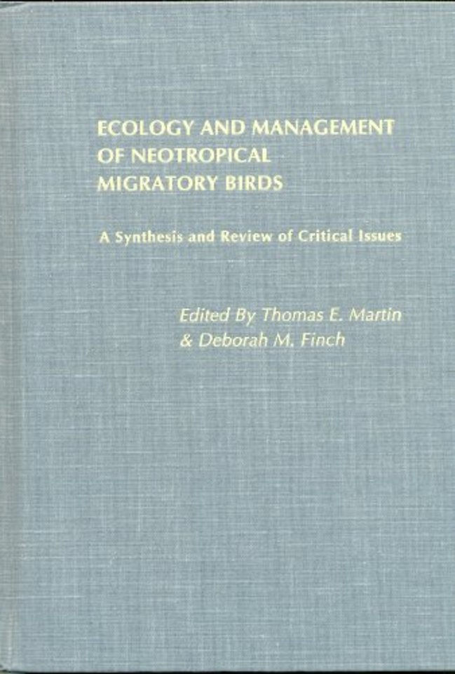 Ecology and Management of Neotropical Migratory Birds