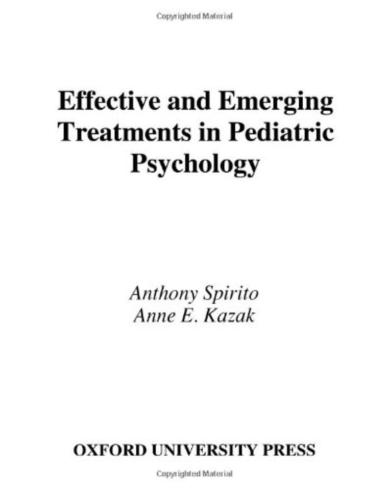 Effective and Emerging Treatments in Pediatric Psychology