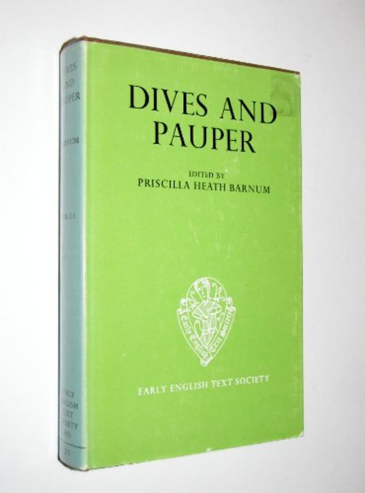 Dives and Pauper, Text Vol. I