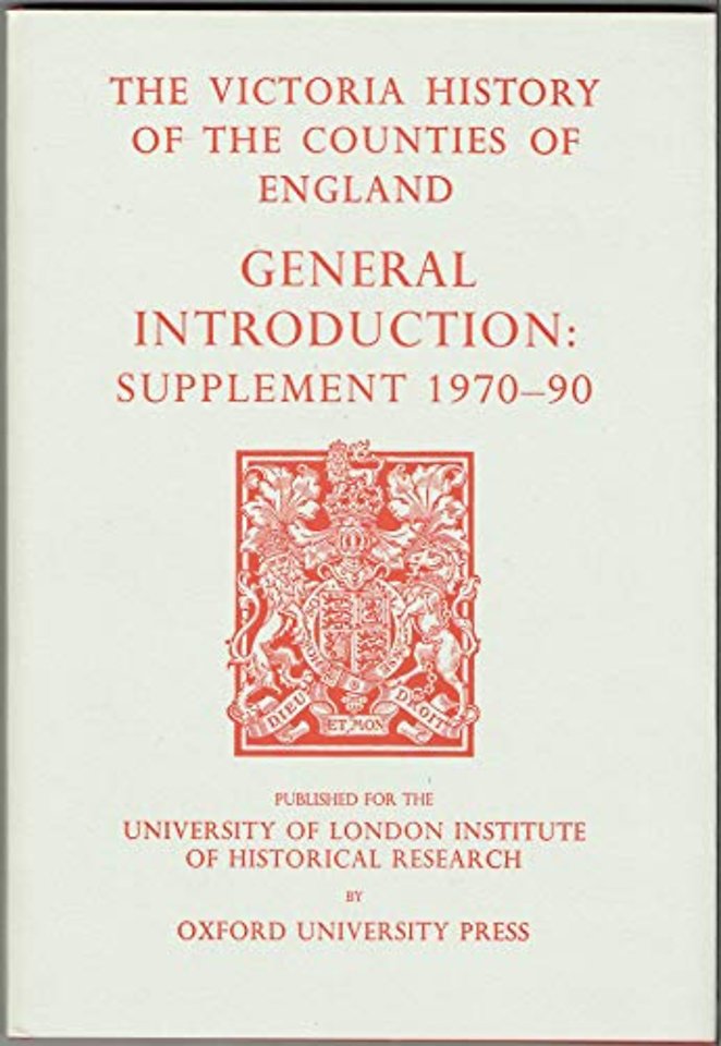 General Introduction – Supplement 1970–90