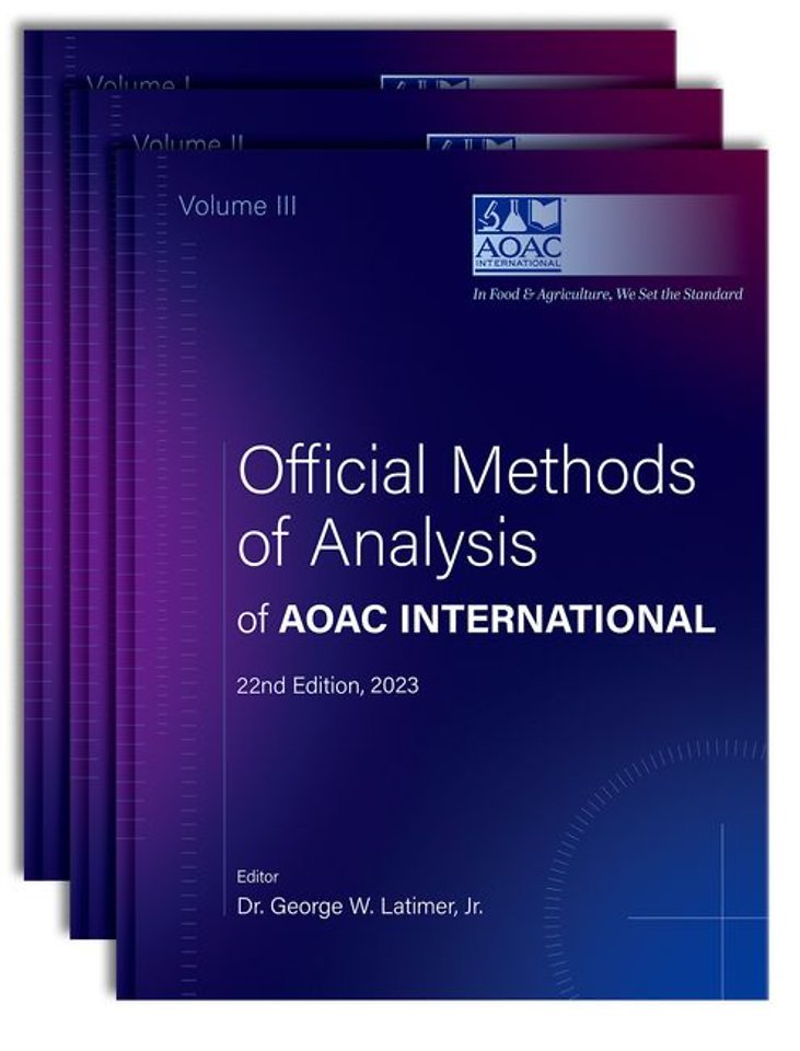 Official Methods of Analysis of AOAC INTERNATIONAL