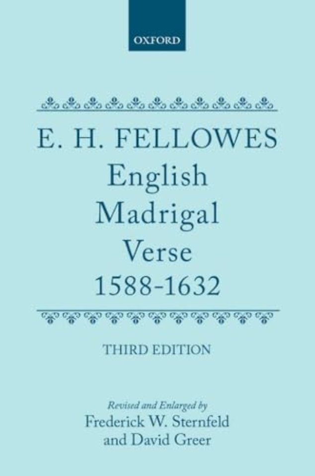 English Madrigal Verse 1588-1632