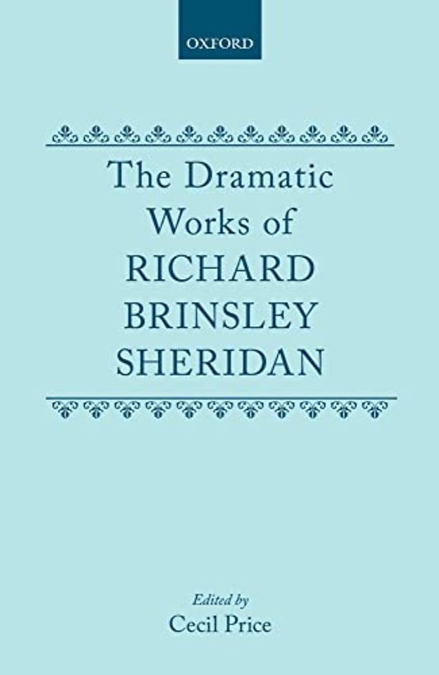 The Dramatic Works Richard Brinsley Sheridan
