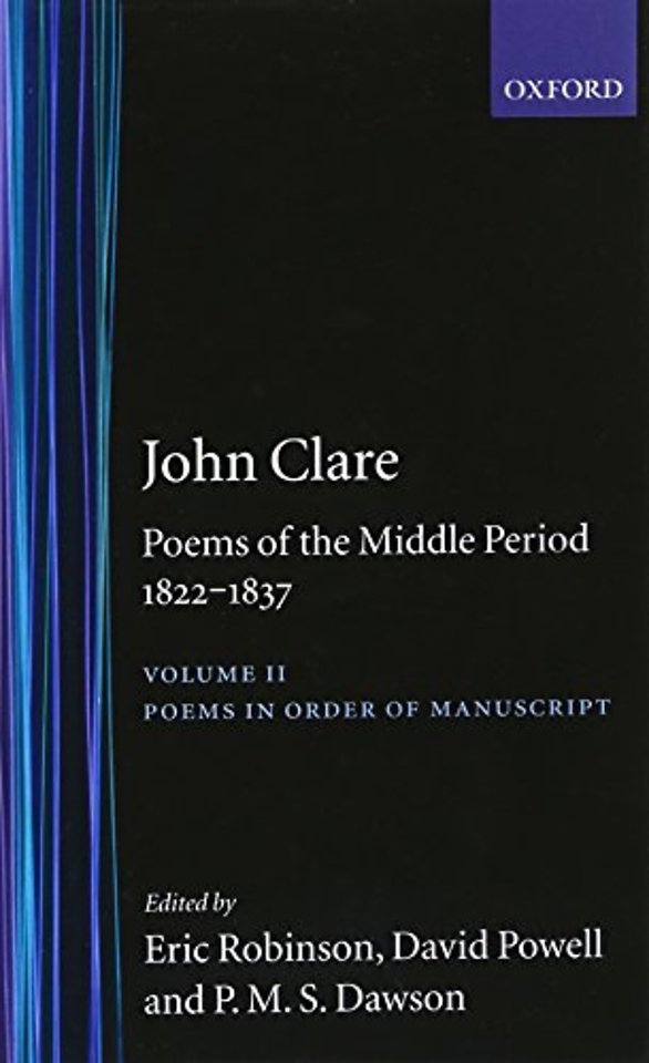 Poems of the Middle Period, 1822-1837: Volume II: Poems in Order of Manuscript