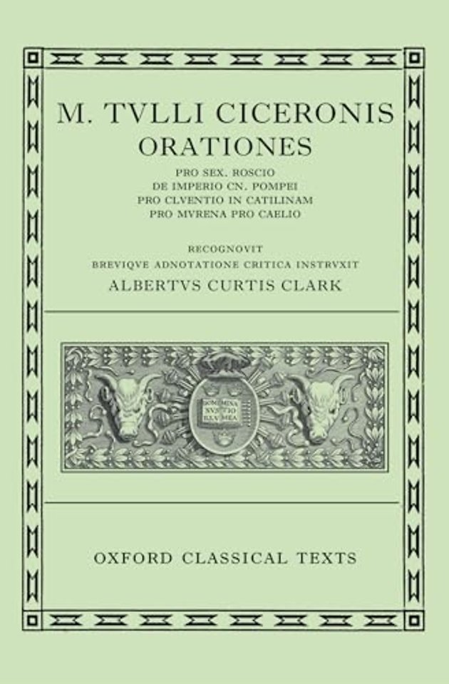 Cicero Orationes. Vol. I