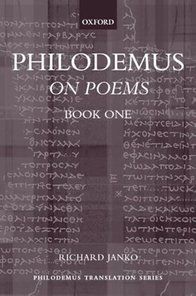 Philodemus: On Poems, Book 1