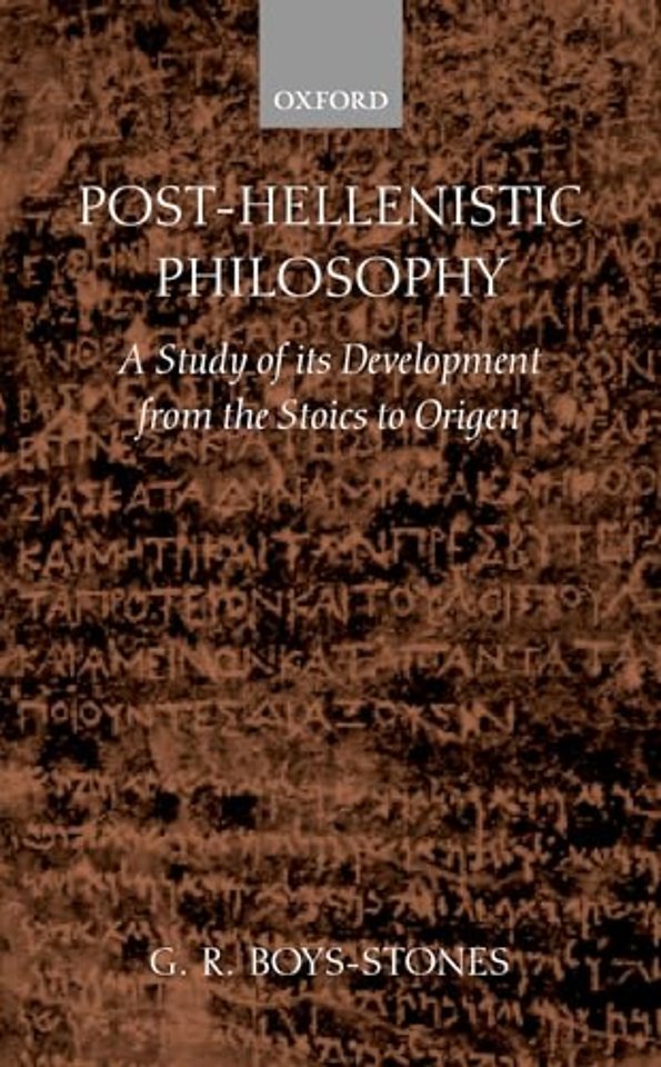 Post-Hellenistic Philosophy