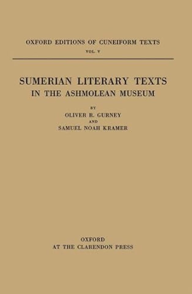 Sumerian Literary Texts in the Ashmolean Museum