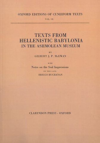 Texts from Hellenistic Babylonia in the Ashmolean Museum