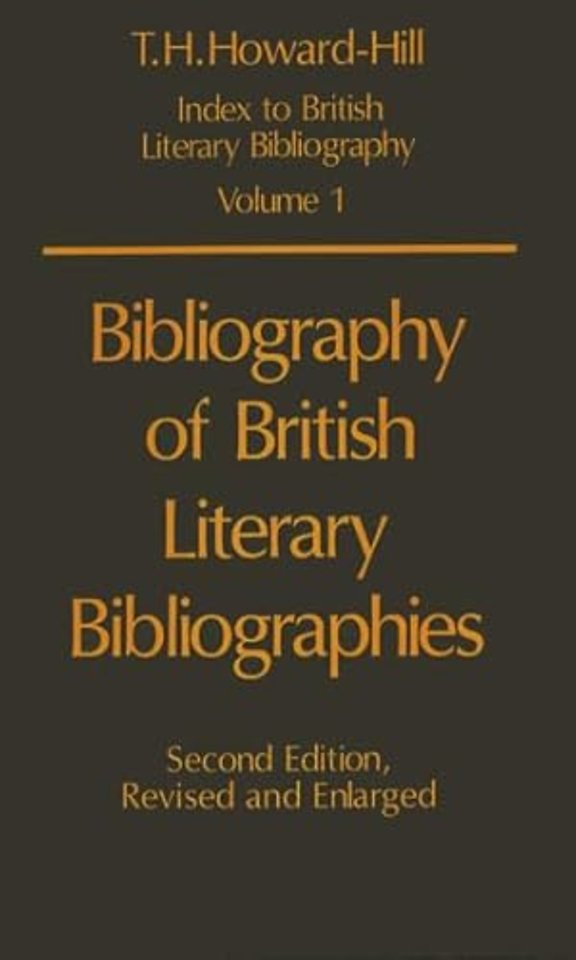 Bibliography of British Literary Bibliographies