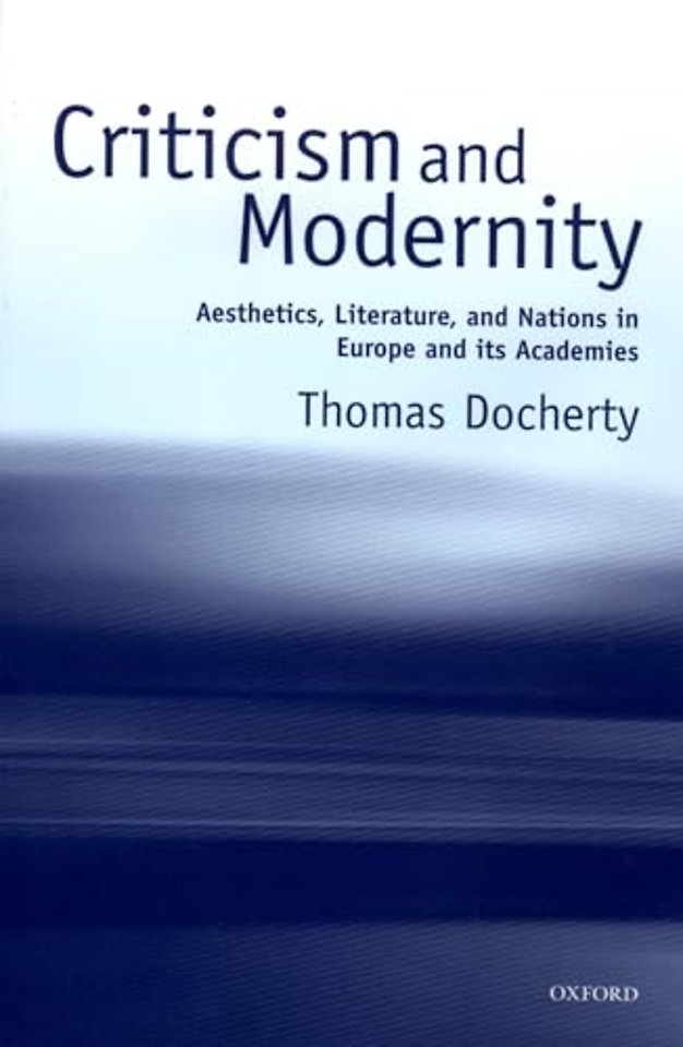 Criticism and Modernity