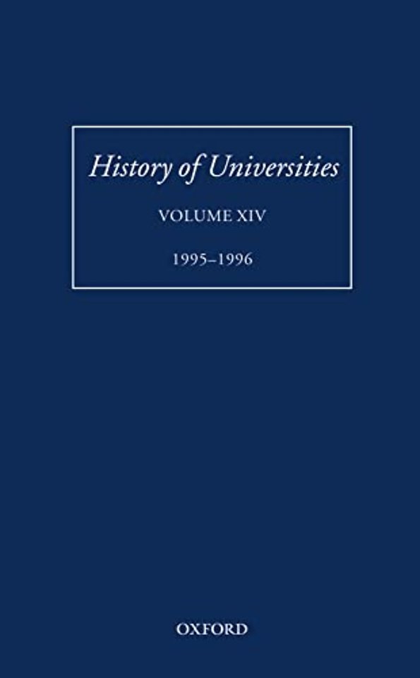 History of Universities: Volume XIV: 1995-1996