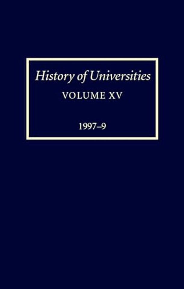 History of Universities: Volume XV: 1997-1999